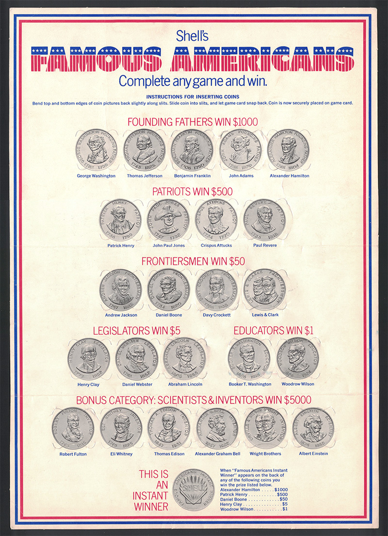 Famous Americans Coin Game