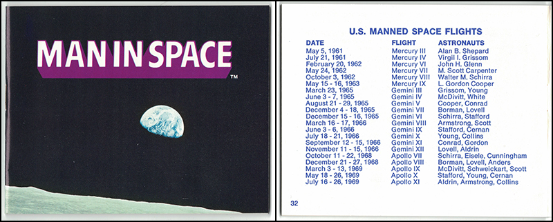Man In Space Booklet