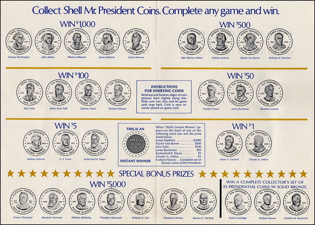 CA California  State Union U.S State Token Shell's Coin Game 