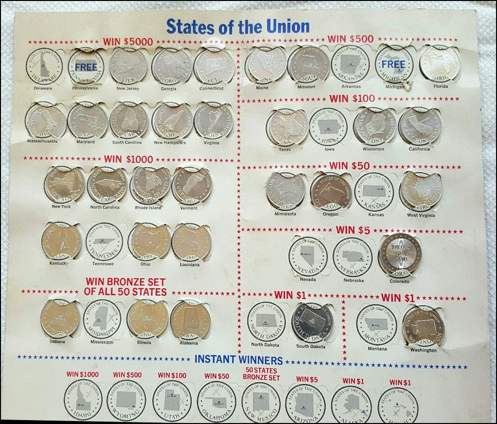 States of the Union Game Card